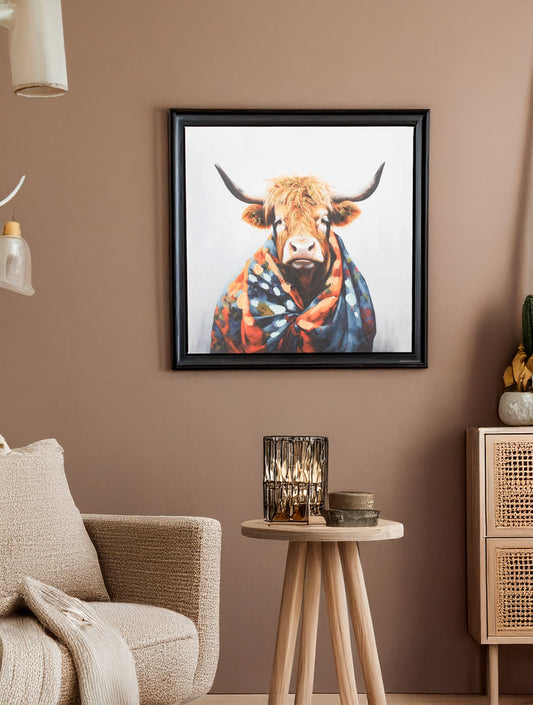 Canvas Highlander Cow